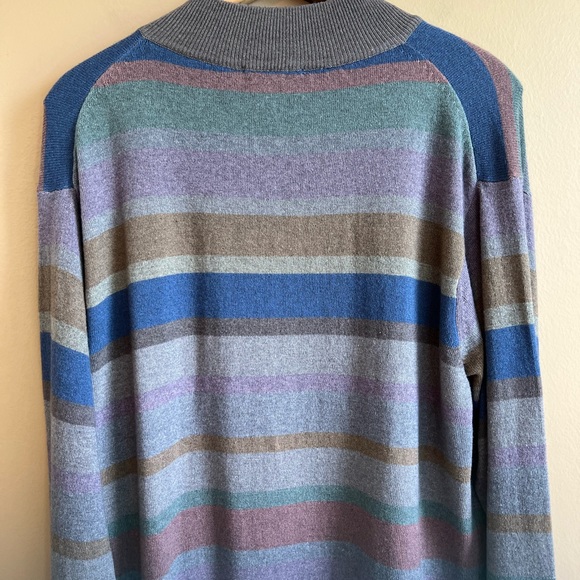 NWT PETER MILLAR Stripe Pullover Sweater size Medium Wool Cashmere Blend $245 - Picture 6 of 8